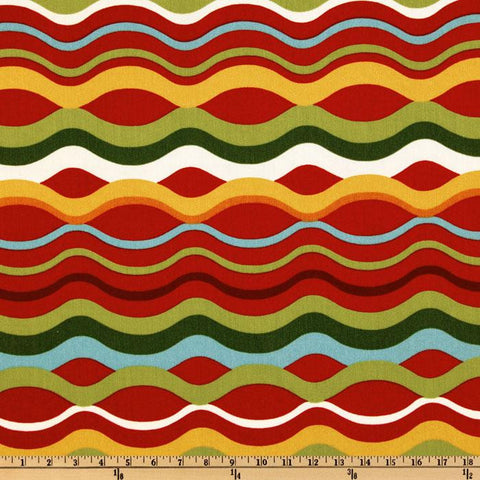 Beachside Wavy Stripe Fabric